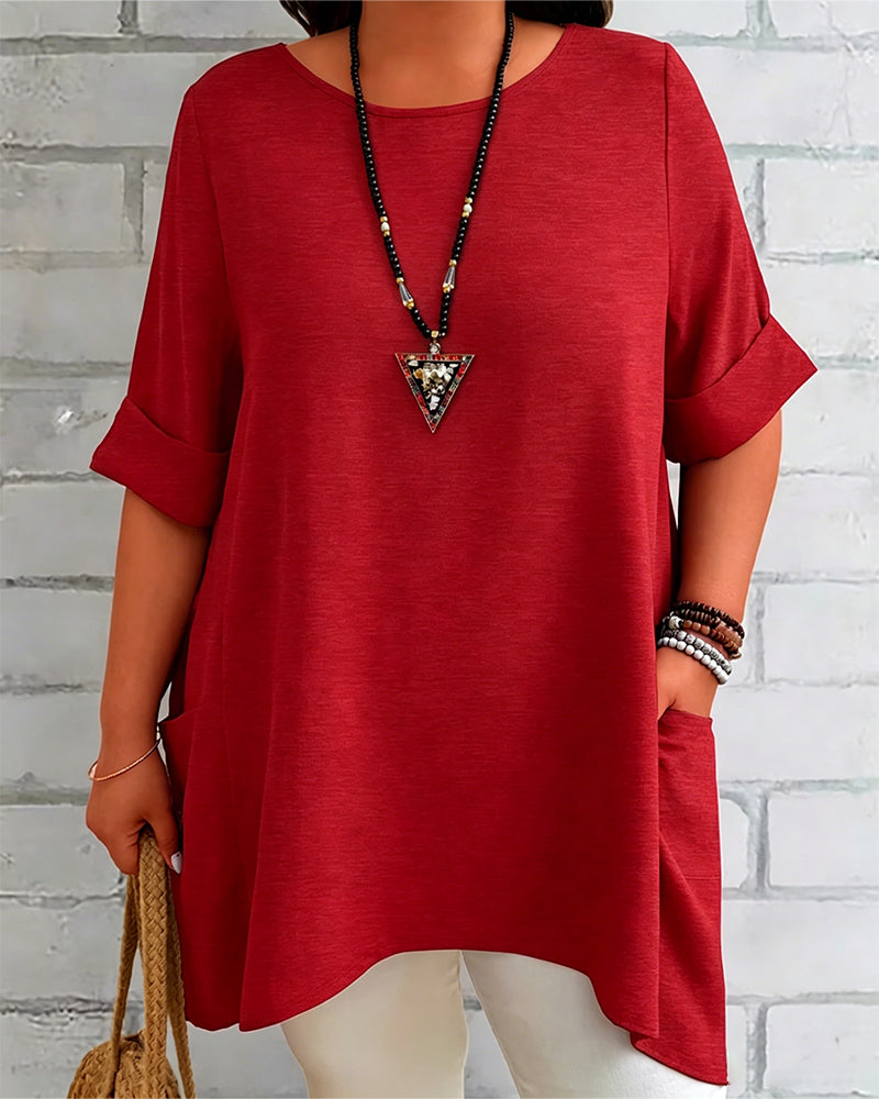 Loose Side Pocket T-Shirt