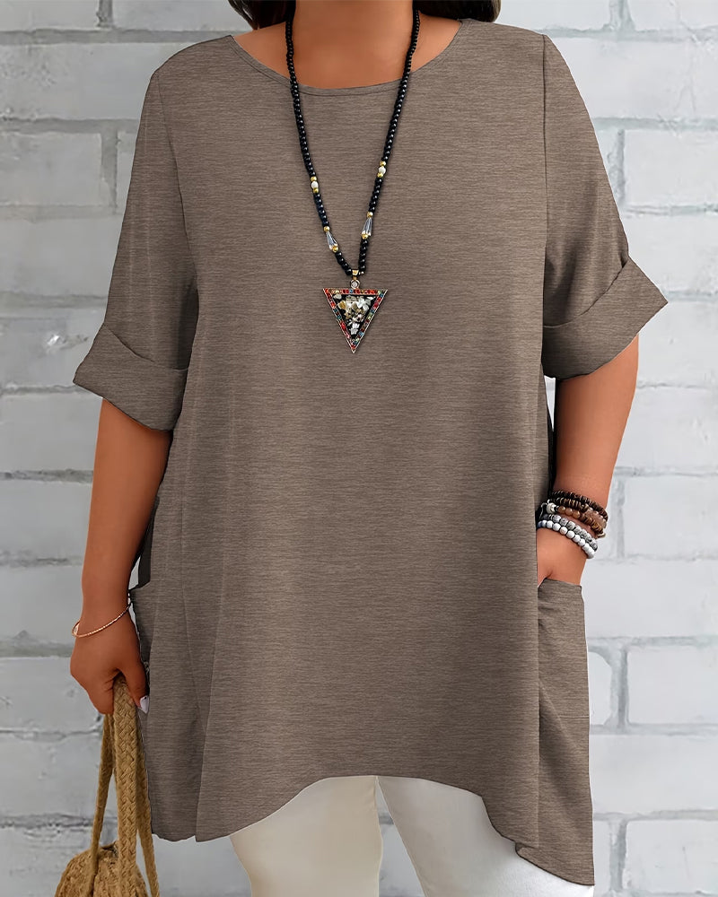 Loose Side Pocket T-Shirt