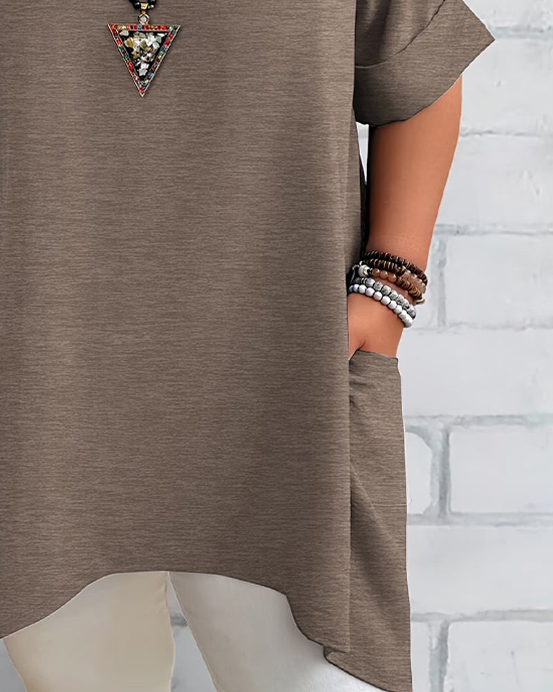 Loose Side Pocket T-Shirt