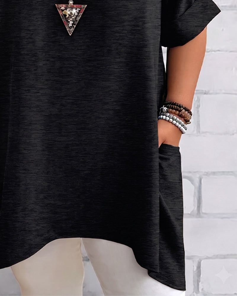 Loose Side Pocket T-Shirt
