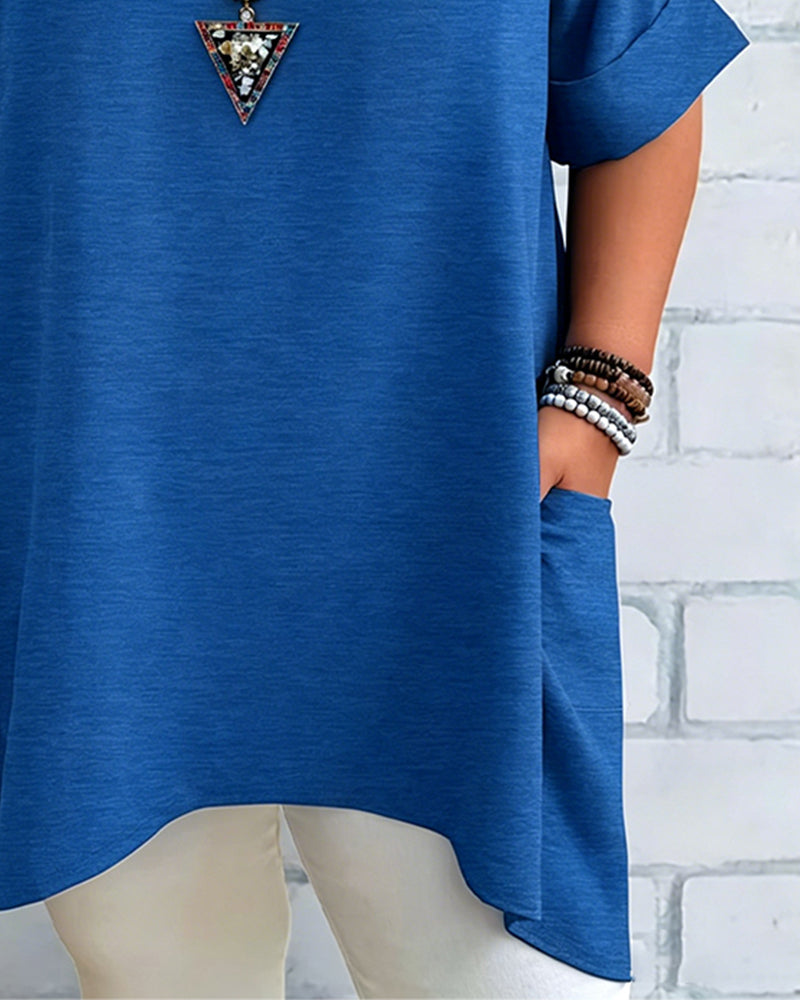 Loose Side Pocket T-Shirt