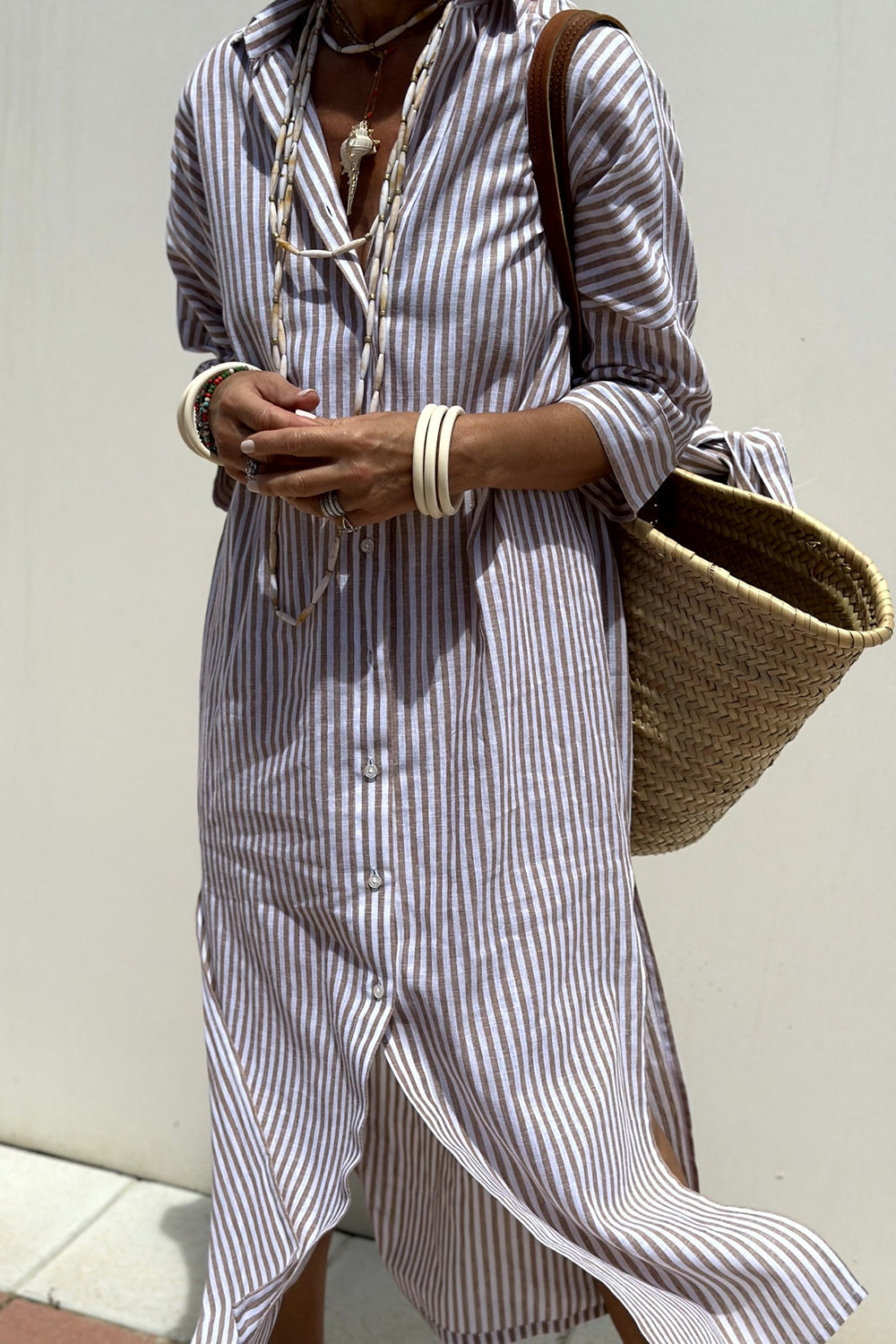 Sophia | Timeless Striped Shirt Dress