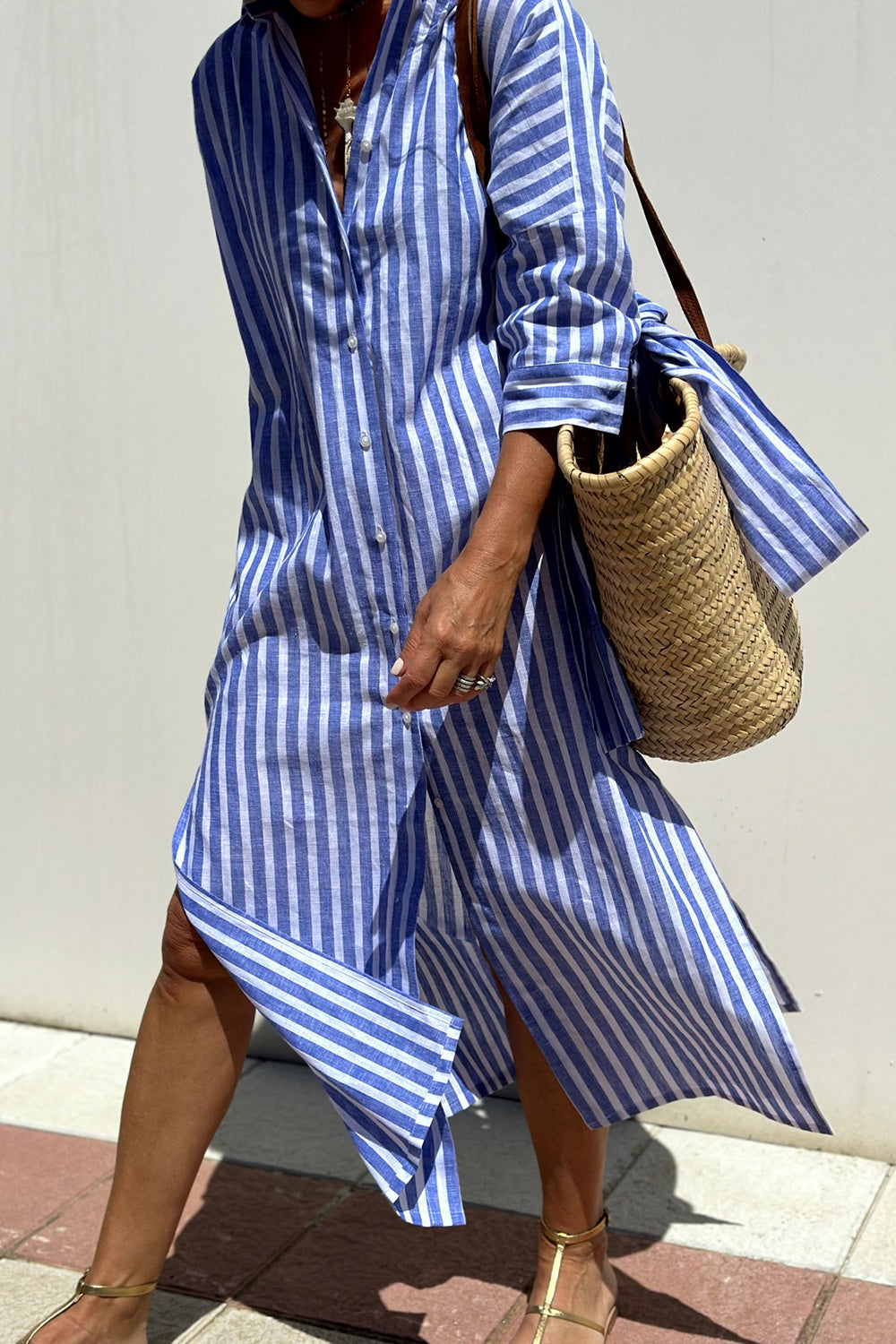Sophia | Timeless Striped Shirt Dress