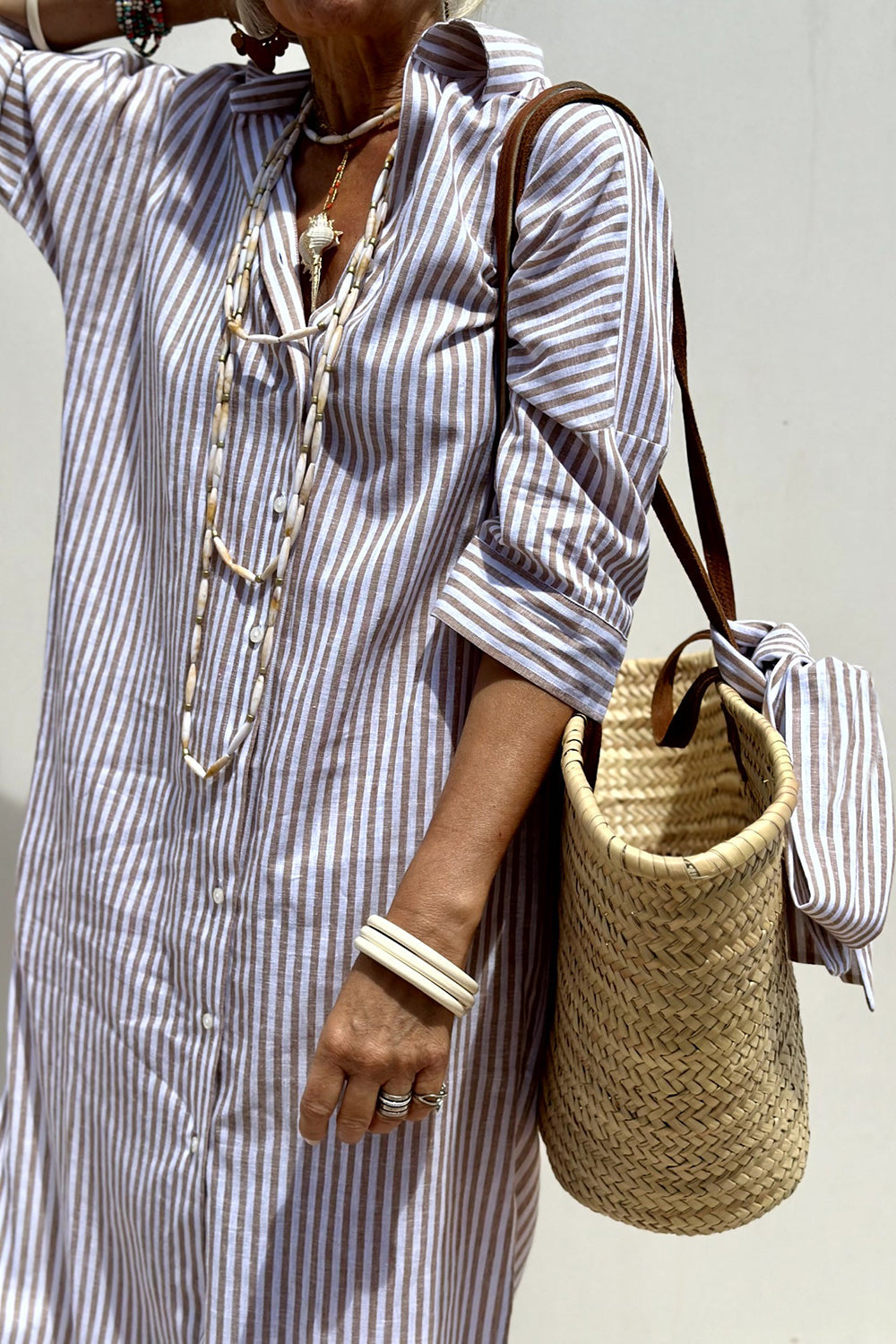 Sophia | Timeless Striped Shirt Dress