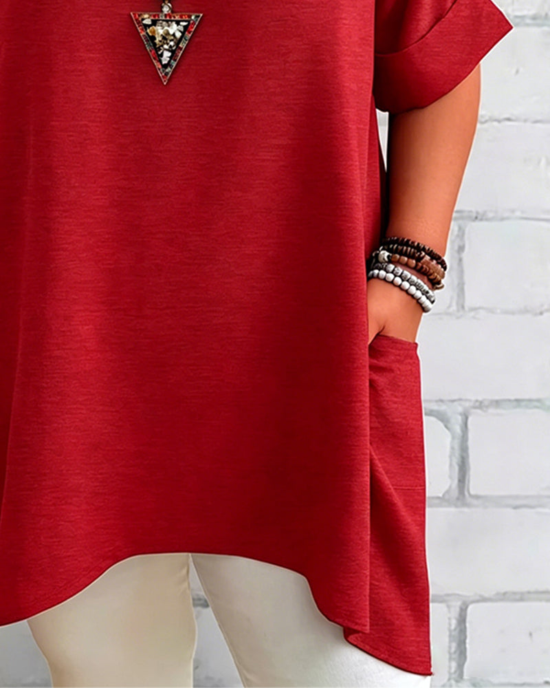 Loose Side Pocket T-Shirt